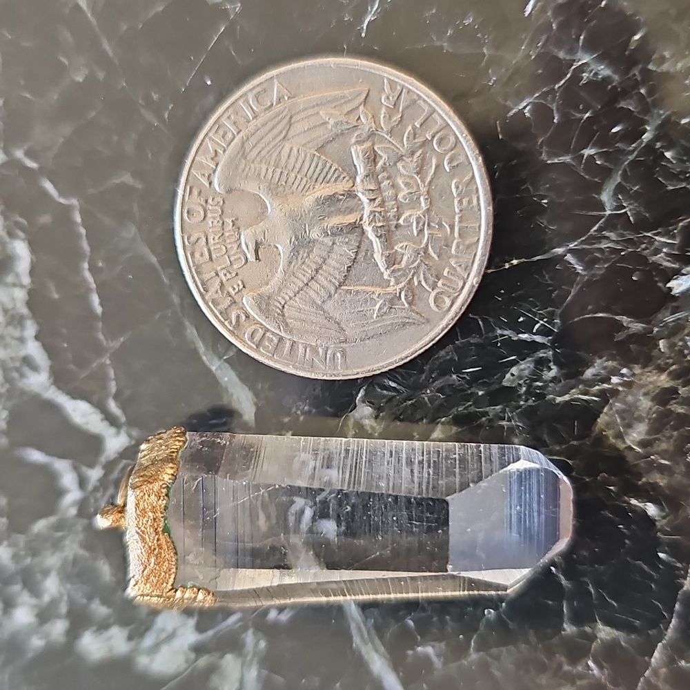 Natural Clear Quartz Crystal Pendant - Picture 7 of 7